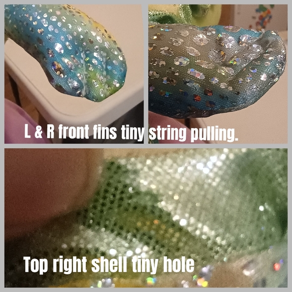 Aurora Sea Turtle Plush Sparkle Shimmer Stuffed Animal Toy Green Blue 7in - Picture 8 of 10